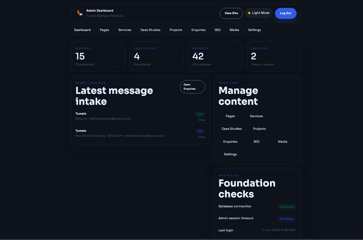 Building a Custom CMS for My Portfolio Website preview